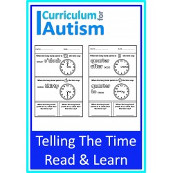 Telling The Time Read, Color & Learn Visual Worksheets